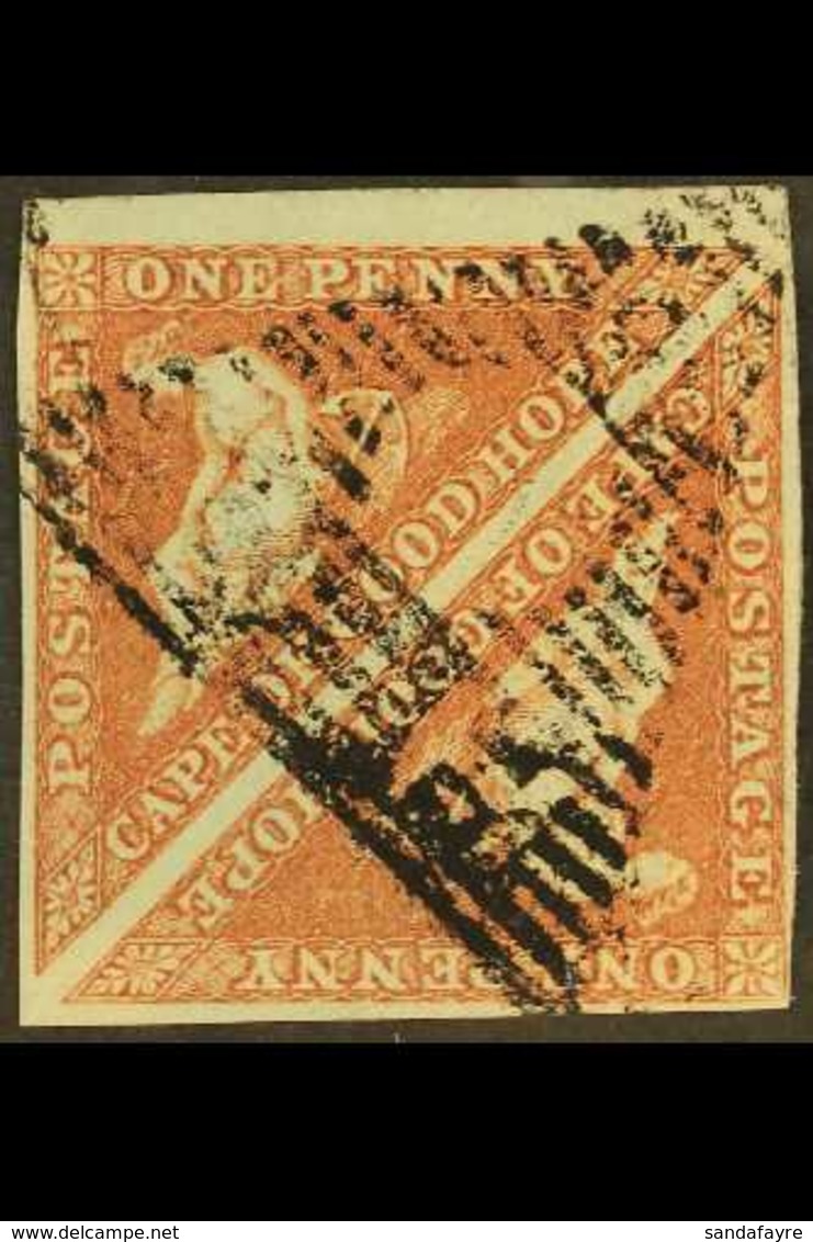CAPE OF GOOD HOPE 1853 1d Brick Red Triangular On Slightly Blued Paper, SG 3, An Attractive Pair With Light Triangular C - Non Classificati