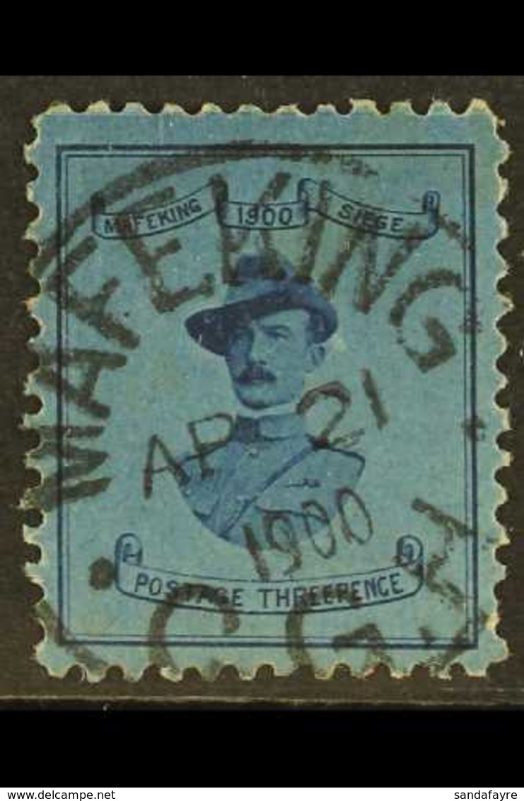 MAFEKING SIEGE 1900 3d Deep Blue Baden- Powell, 18½mm Wide, SG 20, Very Fine Used, One Short Perf At Low Right. For More - Non Classificati