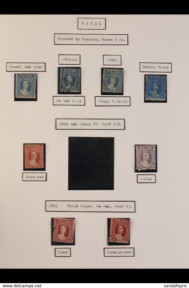 NATAL 1859 - 95 Balance Of A Very Fine Display Collection With Many Attractive Stamps, Pair And Multiples Including Impe - Non Classificati