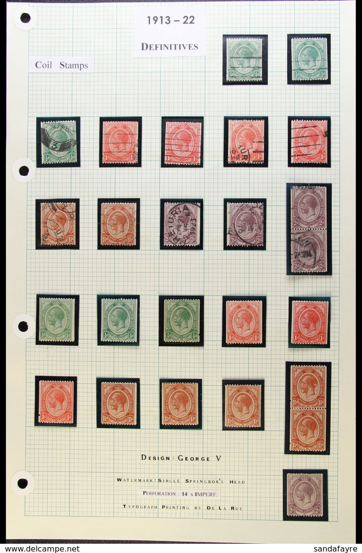 1913-24 COIL STAMPS KING'S HEADS COILS - FINE MINT & USED COLLECTION - Good Lot That Includes All Values Mint & Used Plu - Non Classificati