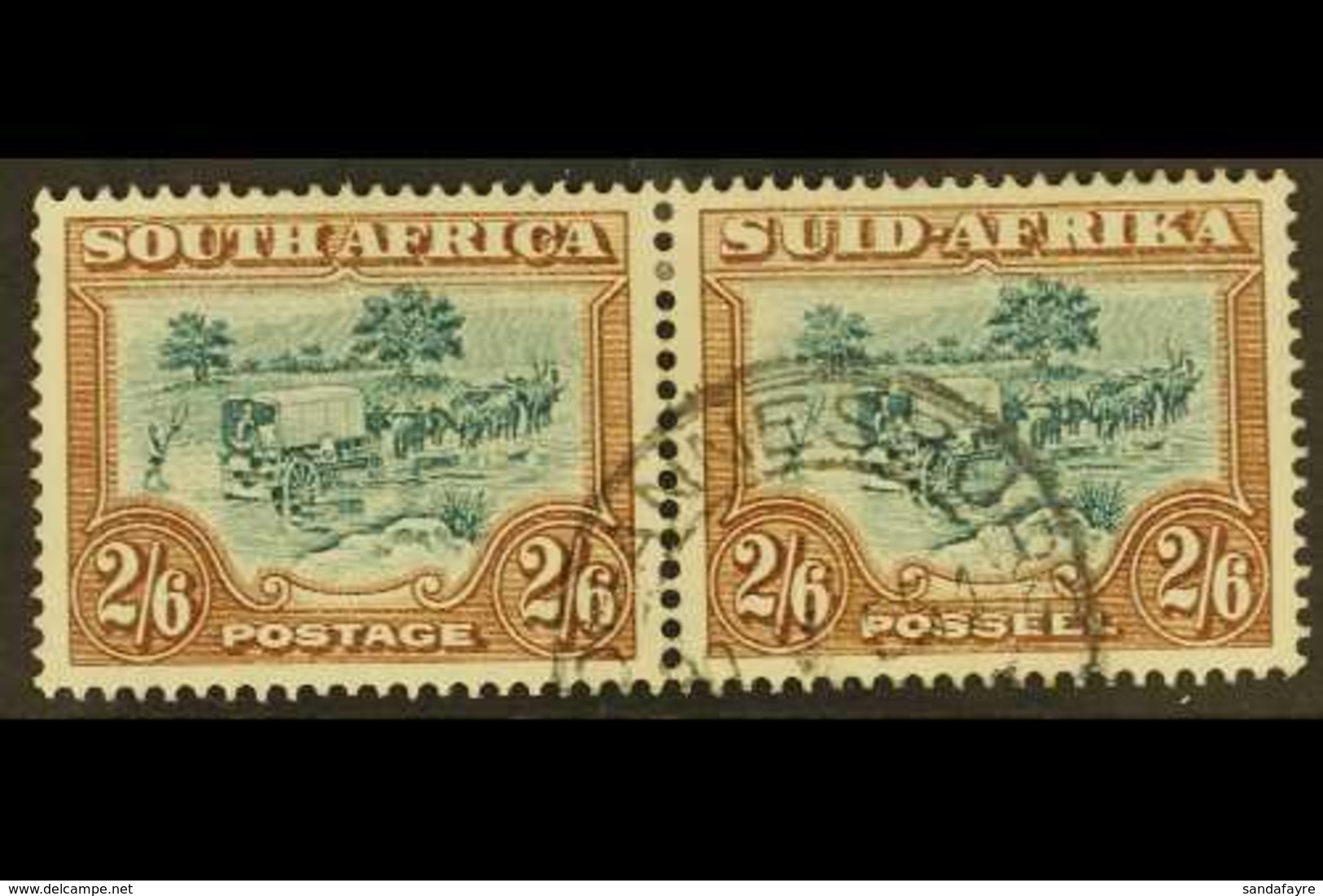 1930-44 2s.6d Green And Brown, SG 49, Fine Cds Used Horizontal Pair. For More Images, Please Visit Http://www.sandafayre - Non Classificati