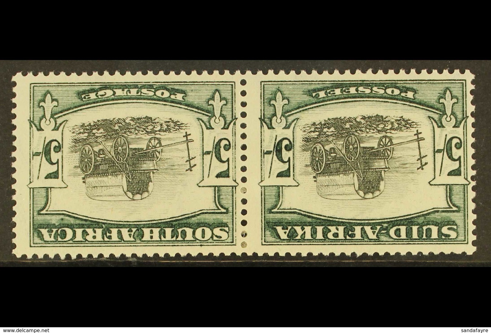 1933 5s Black & Green, INVERTED WATERMARK Pair, SG 64a, Fine Mint (2 Stamps) For More Images, Please Visit Http://www.sa - Ohne Zuordnung