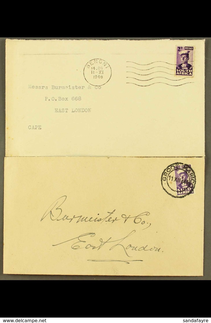 1942-44 WAR EFFORT VARIETIES ON COVERS 2d Violet APOSTROPHE FLAW (SG 100c) And 2d Violet "LINE ON CAP (SG 100d) Single S - Unclassified