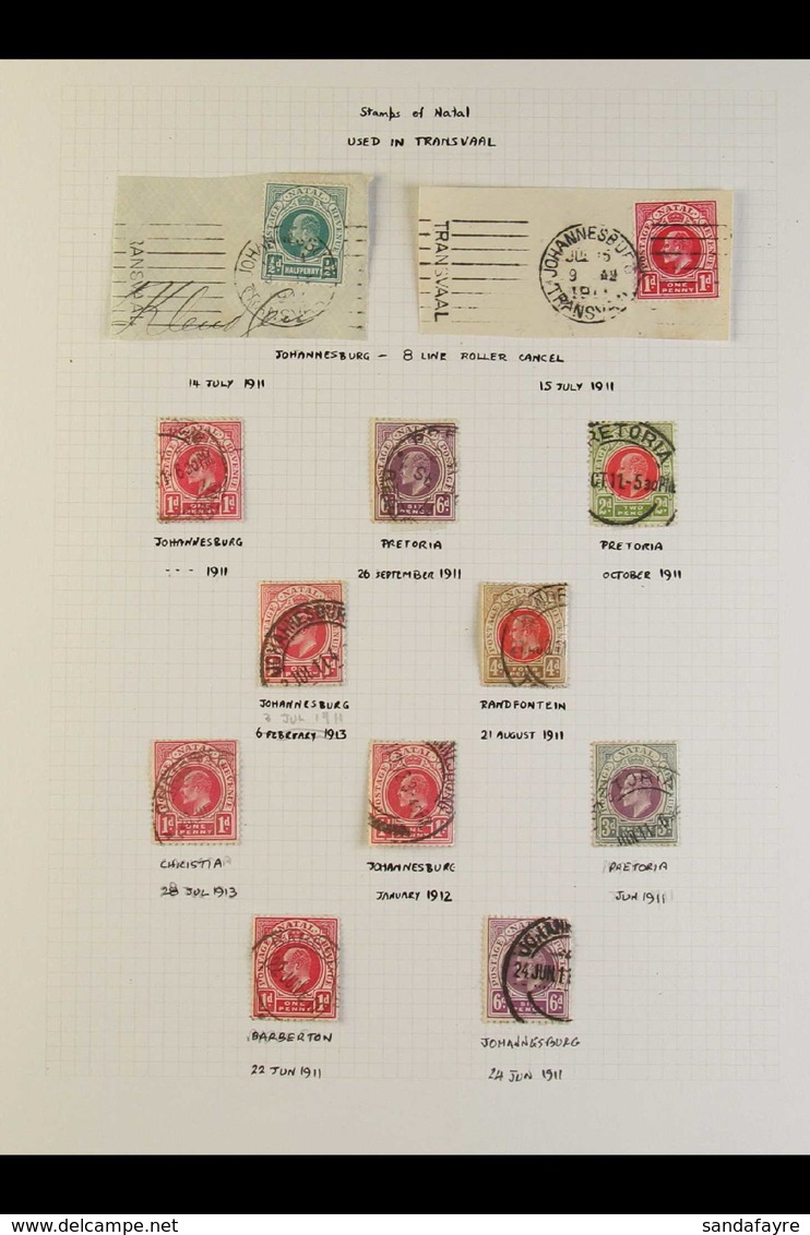 INTERPROVINCIALS NATAL COLLECTION - 1910-13 Natal Stamps Used In Cape (values To 5d), Transvaal (values To 6d) Plus Nata - Non Classificati