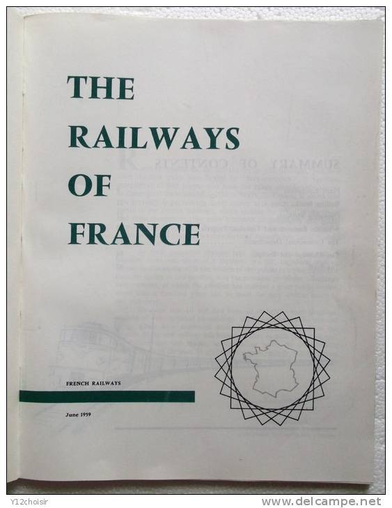 REVUE 1959  CHEMINS DE FER FRANCE SNCF THE RAILWAYS OF FRANCE TRAIN GARE - Verkehr