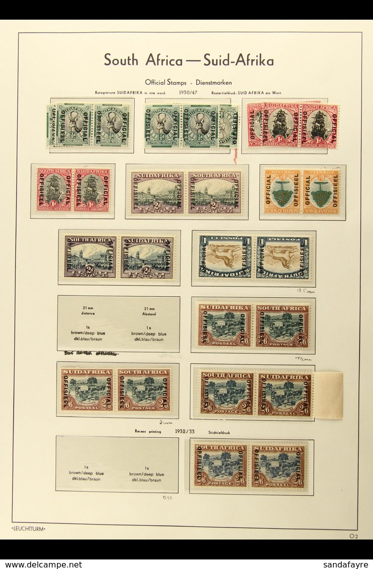 OFFICIALS 1930-47  "UNHYPHENATED" ISSUES FINE MINT COLLECTION  Includes ½d Wmk Upright & Inverted, 1d Types I & II, 2d W - Unclassified
