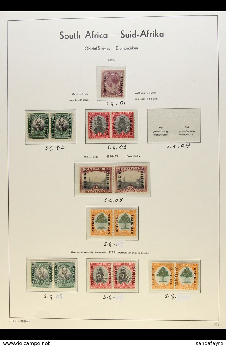 OFFICIALS COLLECTION 1926-54 MINT COLLECTION On Hingeless Pages, Includes 1926 To 2d, 1928-30  2d & 6d, 1929-31 ½d To 6d - Ohne Zuordnung