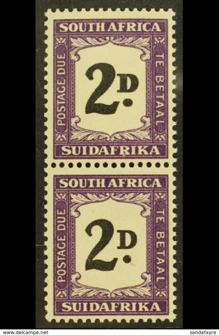 POSTAGE DUES 1948-9 2d Thick, Double "2D." In Vertical Pair With Normal, SG D36a, Never Hinged Mint. For More Images, Pl - Ohne Zuordnung