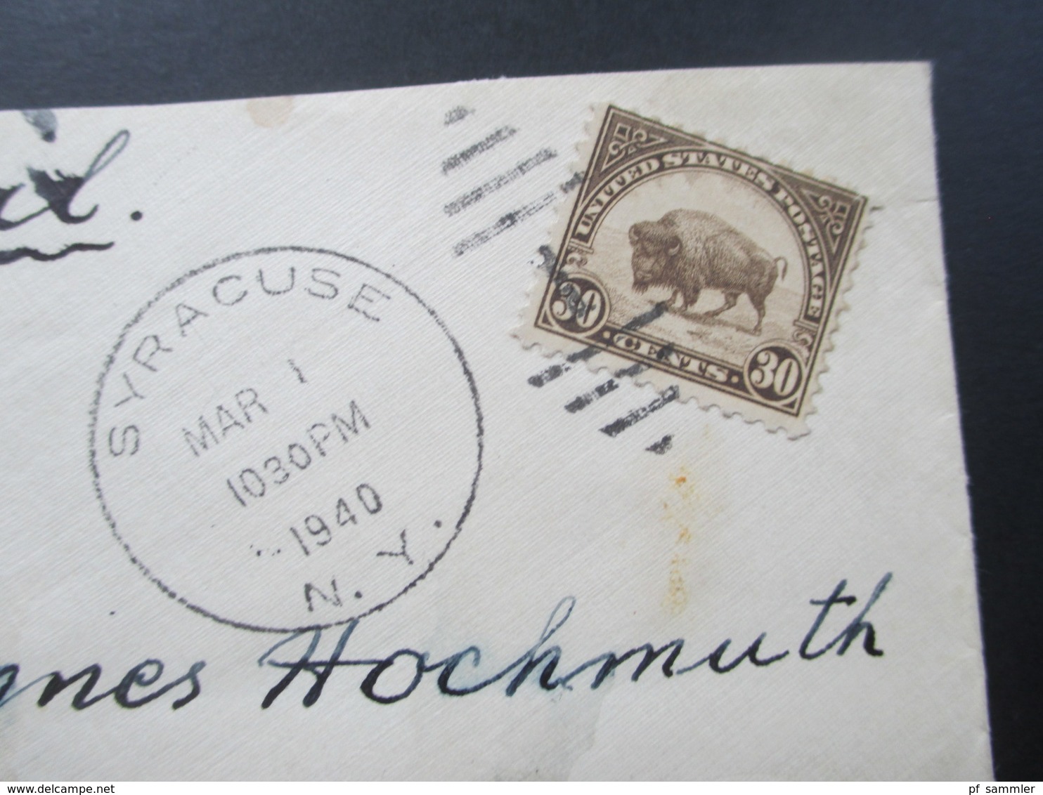 USA 1940 Nr. 281 EF Syracuse Luftpost / Air Mail Nach Pforzheim. Zensurbeleg. OKW Zensur - Briefe U. Dokumente