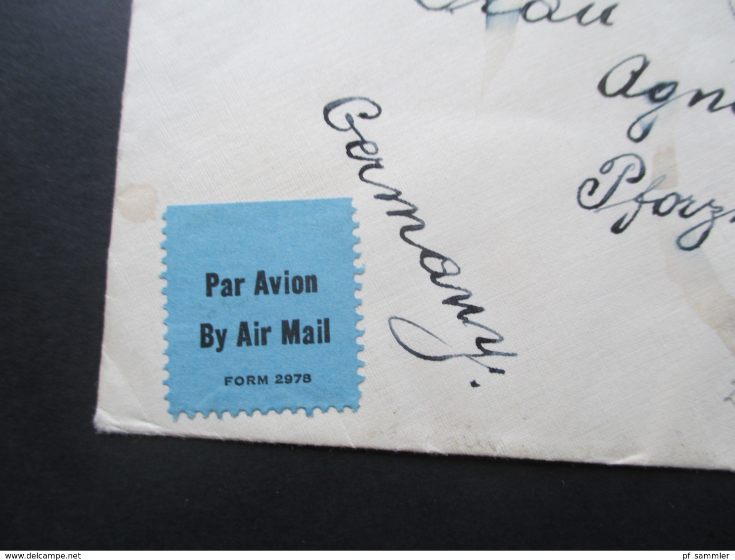 USA 1940 Nr. 281 EF Syracuse Luftpost / Air Mail Nach Pforzheim. Zensurbeleg. OKW Zensur - Covers & Documents