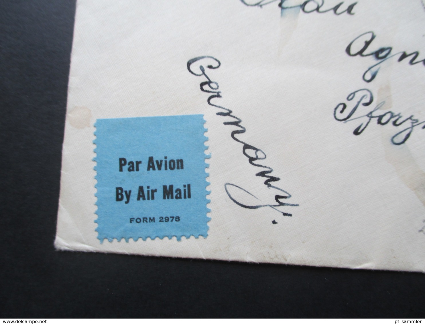 USA 1940 Nr. 281 EF Syracuse Luftpost / Air Mail Nach Pforzheim. Zensurbeleg. OKW Zensur - Cartas & Documentos