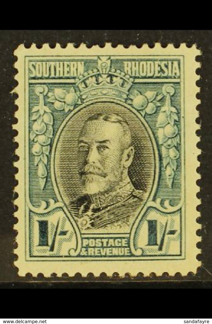 1931-37 1s Black & Greenish Blue - Perf 14, SG 23b, Fine Mint For More Images, Please Visit Http://www.sandafayre.com/it - Südrhodesien (...-1964)