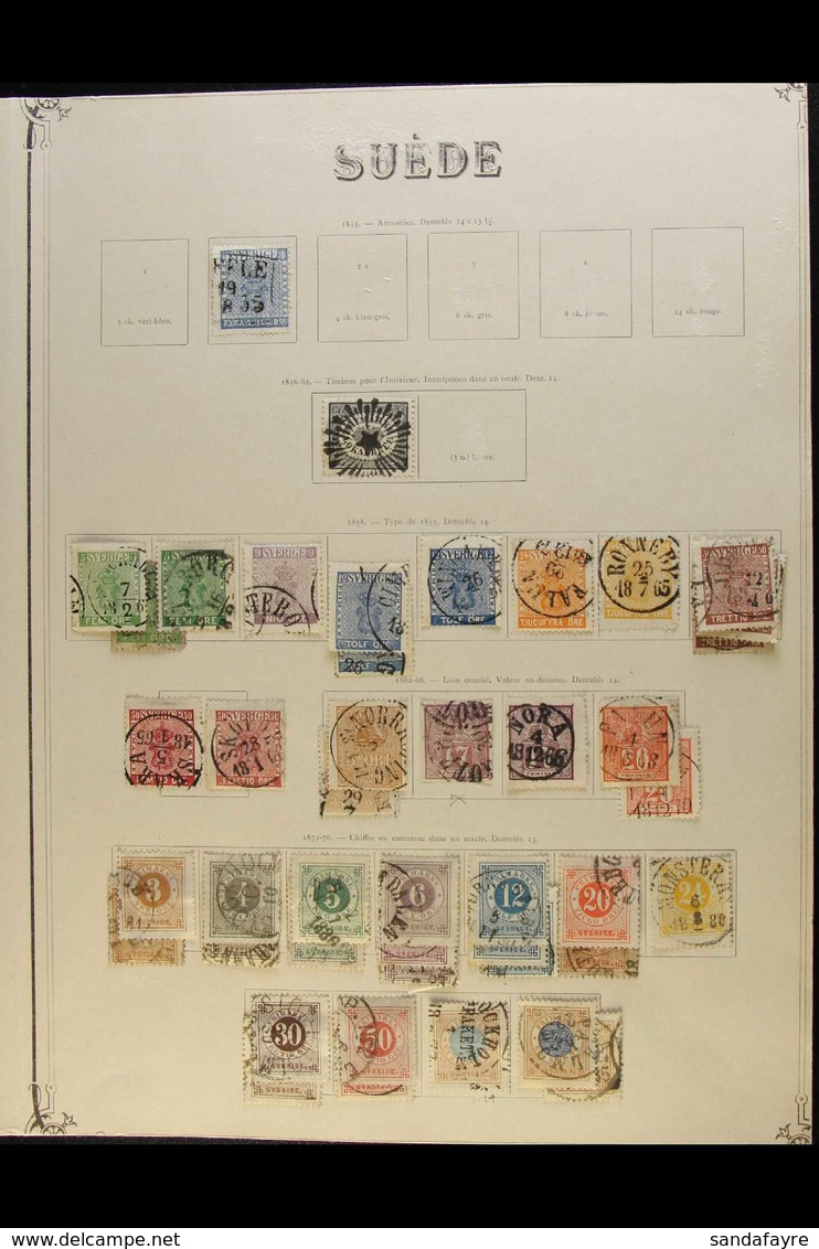 1855-1907 KING OSCAR I & II COLLECTION CAT £4250+ A Valuable "Old Time" Used Collection Presented On Printed Pages, Ofte - Other & Unclassified