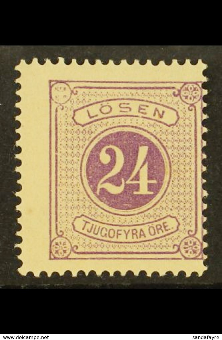 POSTAGE DUES 1874 24ore Red Violet, Facit L7a, Fine And Fresh Mint, Centred Right But Quite Lovely. For More Images, Ple - Altri & Non Classificati