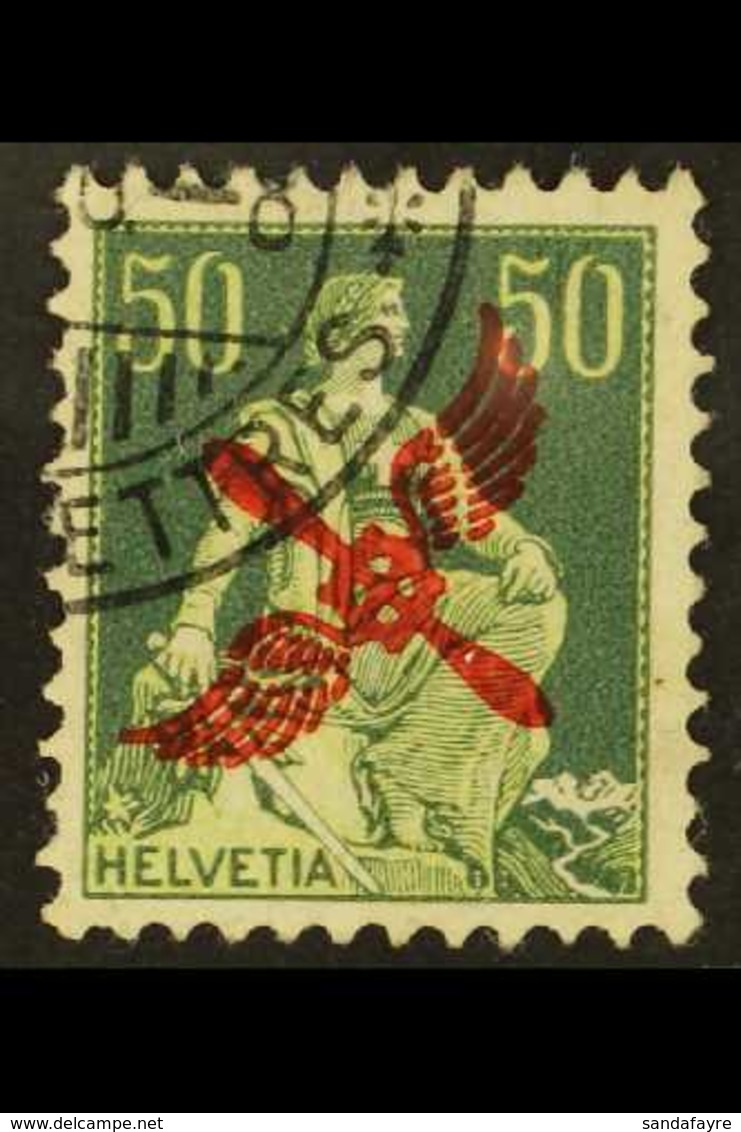 1919 50c Yellow-green & Light Green Air Overprint (Michel 145, SG 303), Very Fine Cds Used, Fresh. For More Images, Plea - Altri & Non Classificati