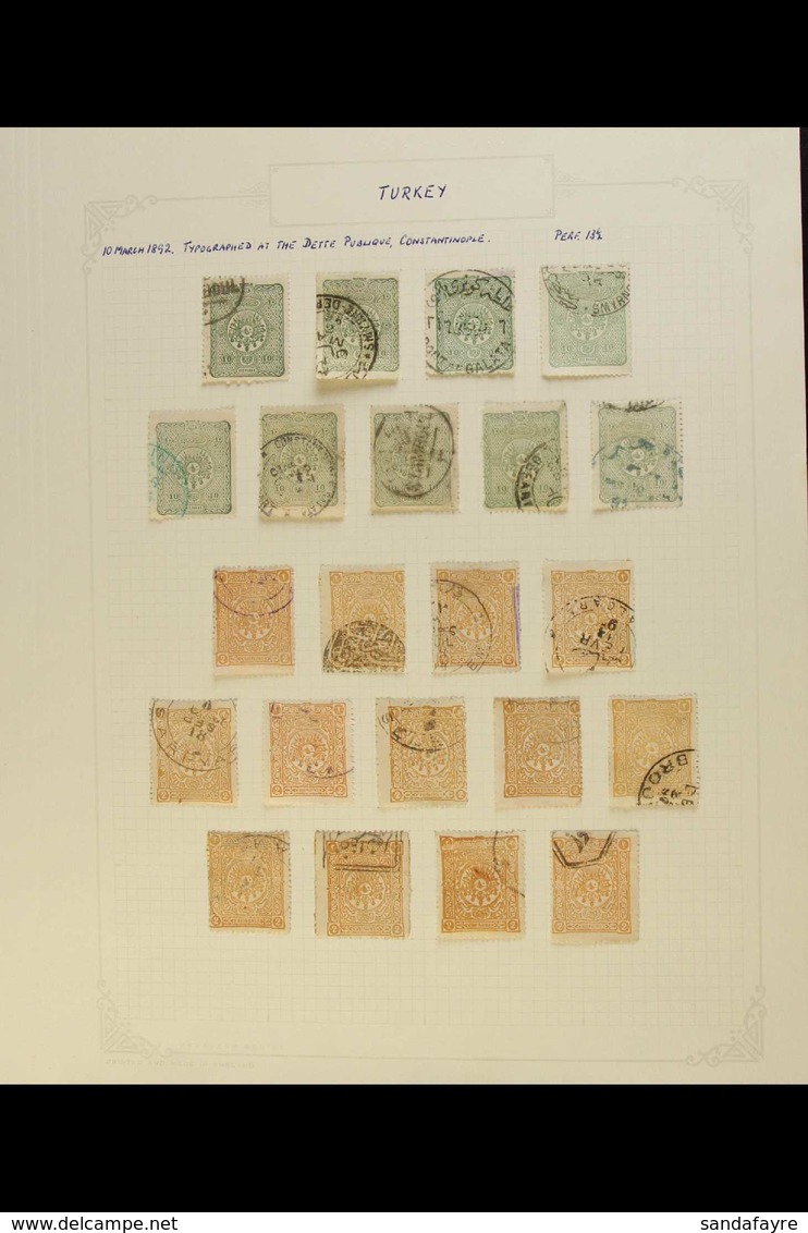 1892-1898 COAT OF ARMS TYPES. MINT & USED COLLECTION On Leaves With Shades, Varieties & Postmark Interest, Inc 1892 Most - Altri & Non Classificati