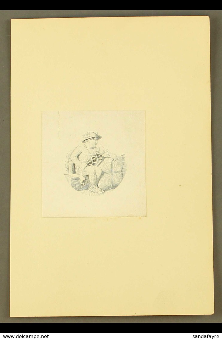 DE LA RUE DIE PROOF. Circa 1900 De La Rue Imperf Die Proof Printed In Black On Glazed Paper, Showing Young Hermes Holdin - Altri & Non Classificati
