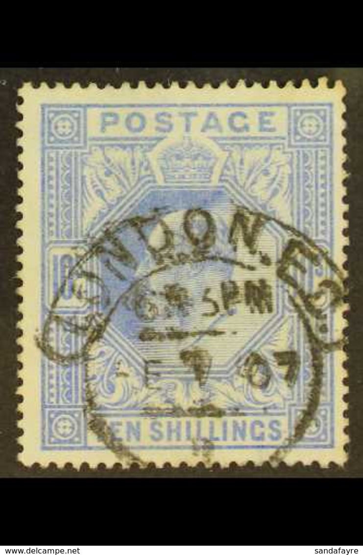 1902-10 10s Ultramarine, SG 265, Good Used With Neat London Hooded Circle Cancellation Of 1907. For More Images, Please  - Unclassified