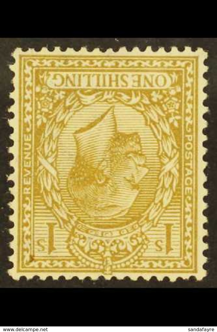 1912-24 1s Bistre "INVERTED WATERMARK", SG 395Wi, Never Hinged Mint For More Images, Please Visit Http://www.sandafayre. - Unclassified