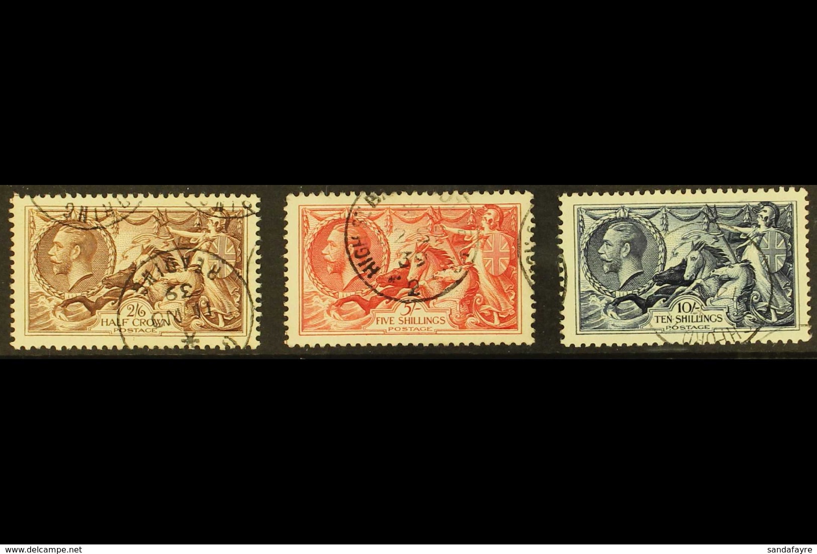 1934 Re-engraved Seahorses Set Complete, SG 450/52, Very Fine Used. Lovely Choice Quality (3 Stamps) For More Images, Pl - Unclassified