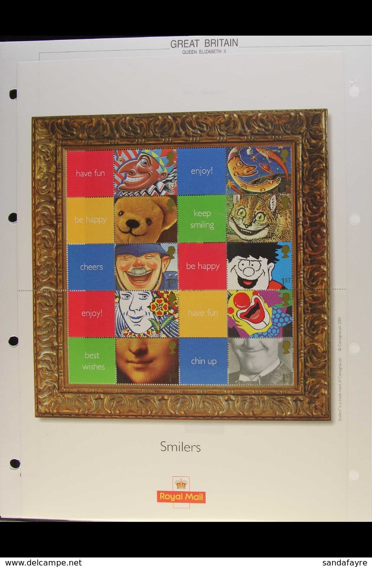 CONSIGNIA "SMILER" SHEET 2001 (3 July) "Smiles" Sheet With Greetings Shown In Attached Labels, SG LS5, Superb Never Hing - Other & Unclassified