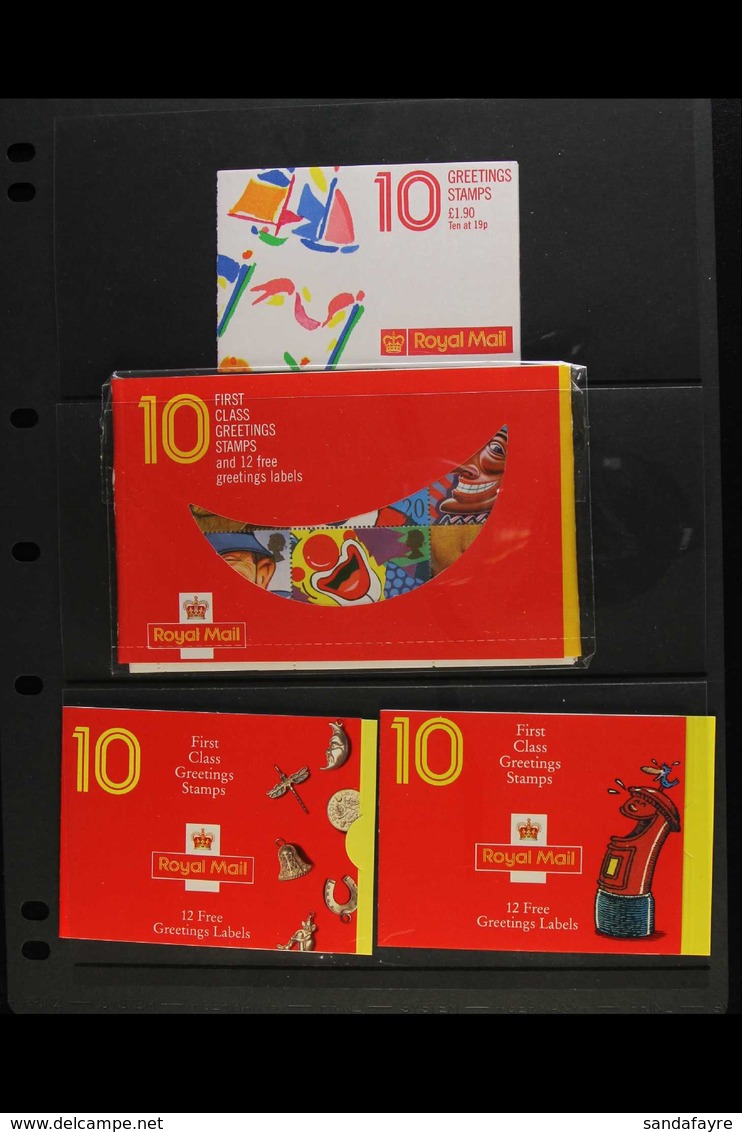 GREETINGS BOOKLETS 1989-1996 Very Fine All Different Collection Comprising 1989 £1.90 (SG FY1, Good Perfs), Then A Compl - Altri & Non Classificati