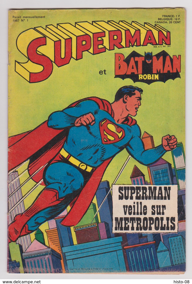 BD - COMIX : SUPERMAN ET BATMAN : 1967 - N° 1 : SUPERMAN VEILLE SUR METROPOLIS - Autre Magazines