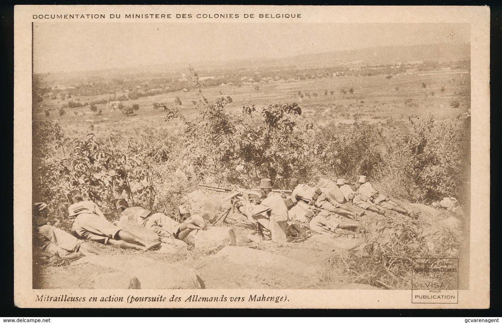 DOCUMENTATION DU MINISTERE DES COLONIES DE BELGIQUE - MITRAILLEUSES EN ACTION - Congo Belge