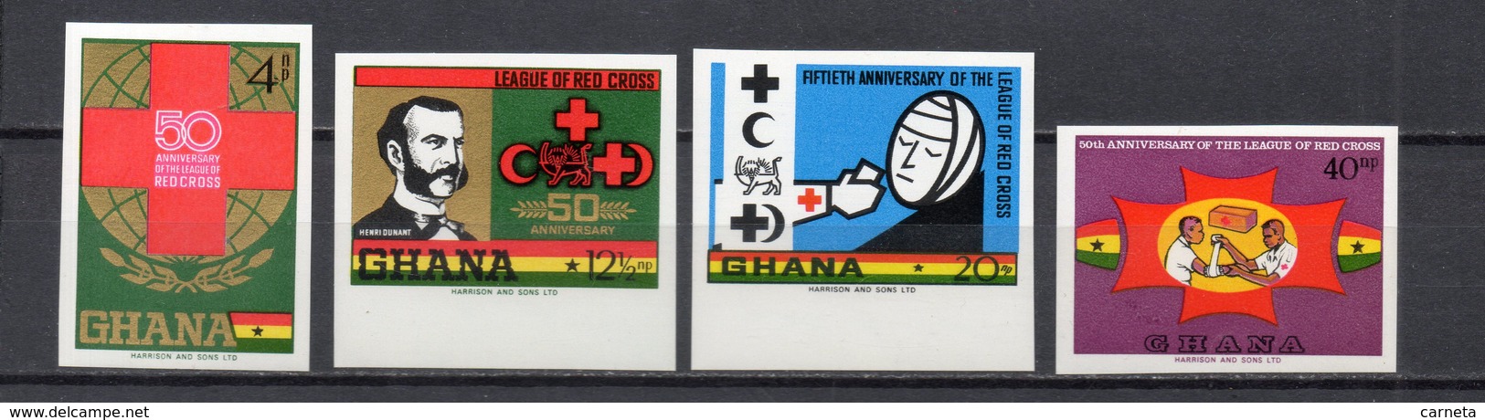 GHANA  N° 366 à 369  NON DENTELES  NEUFS SANS CHARNIERE COTE ? €  CROIX ROUGE - Ghana (1957-...)