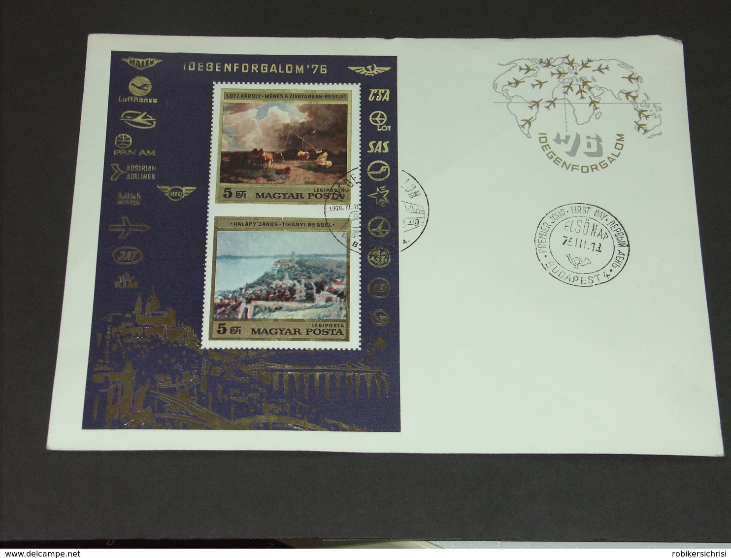 UNGARN HUNGARY 19.3.1976 Block 117A: Tourismus - FDC