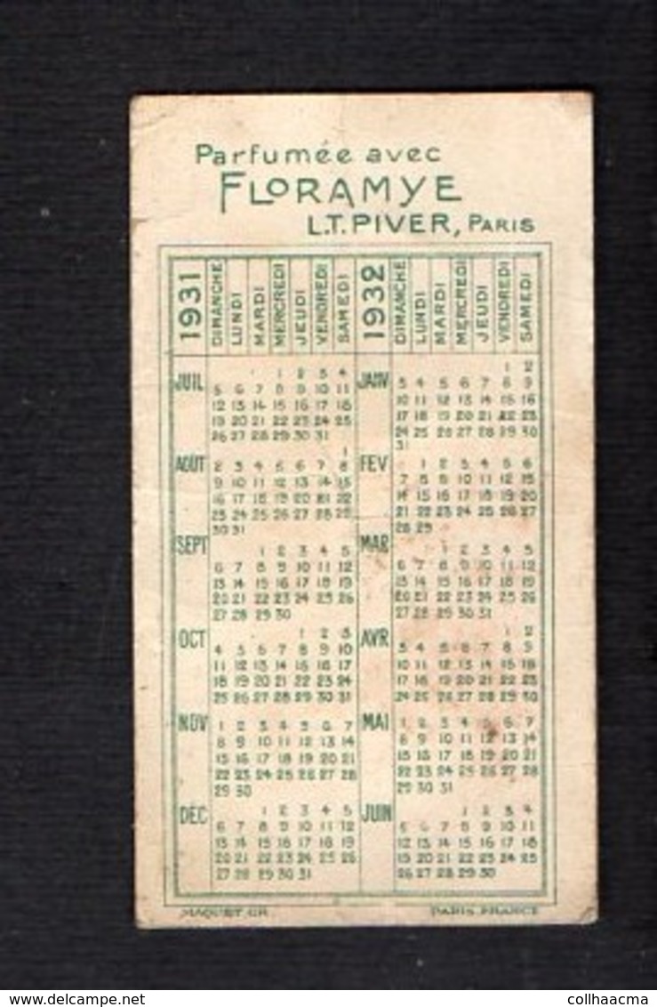 1931 1932 Calendrier De Poche Parfumé / Parfum  "Floramye " De L.T.Piver (voir état ) - Petit Format : 1961-70