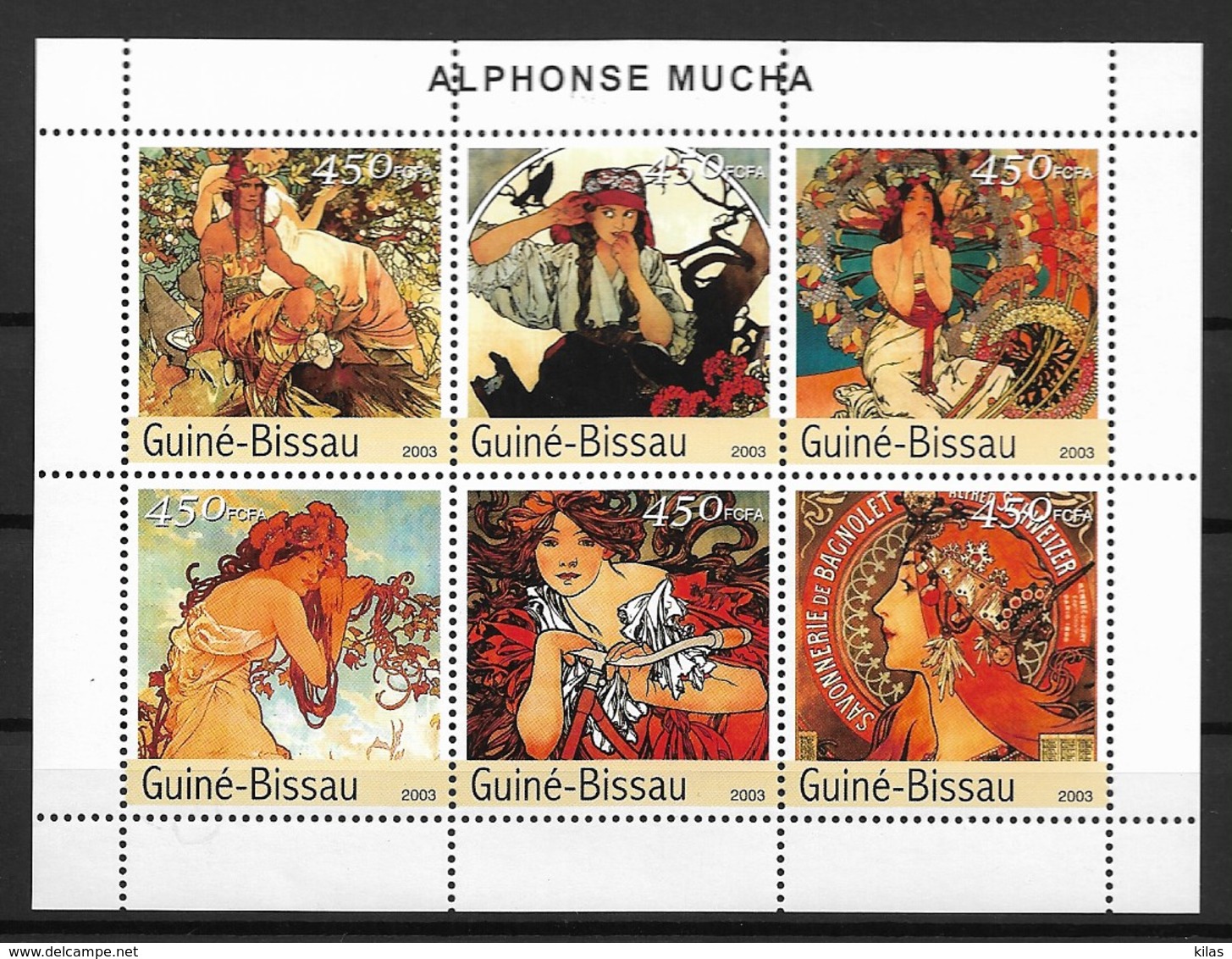 GUINEA - BISSAU  2003 Alfons Maria Mucha "Art Nouveau" - Moderne