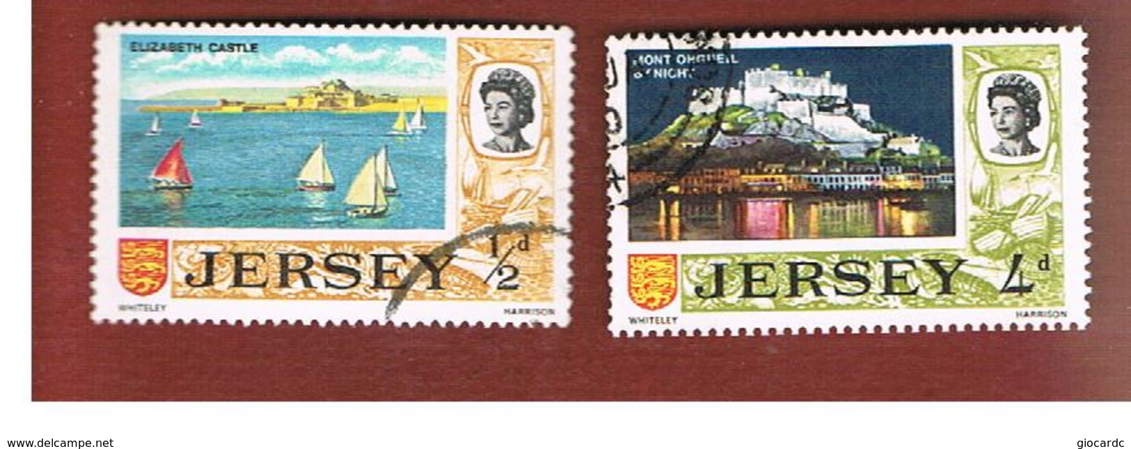 JERSEY  - SG 15.19  -   1969  2 DIFFERENT STAMPS OF THE CURRENT SERIE -   USED - Jersey