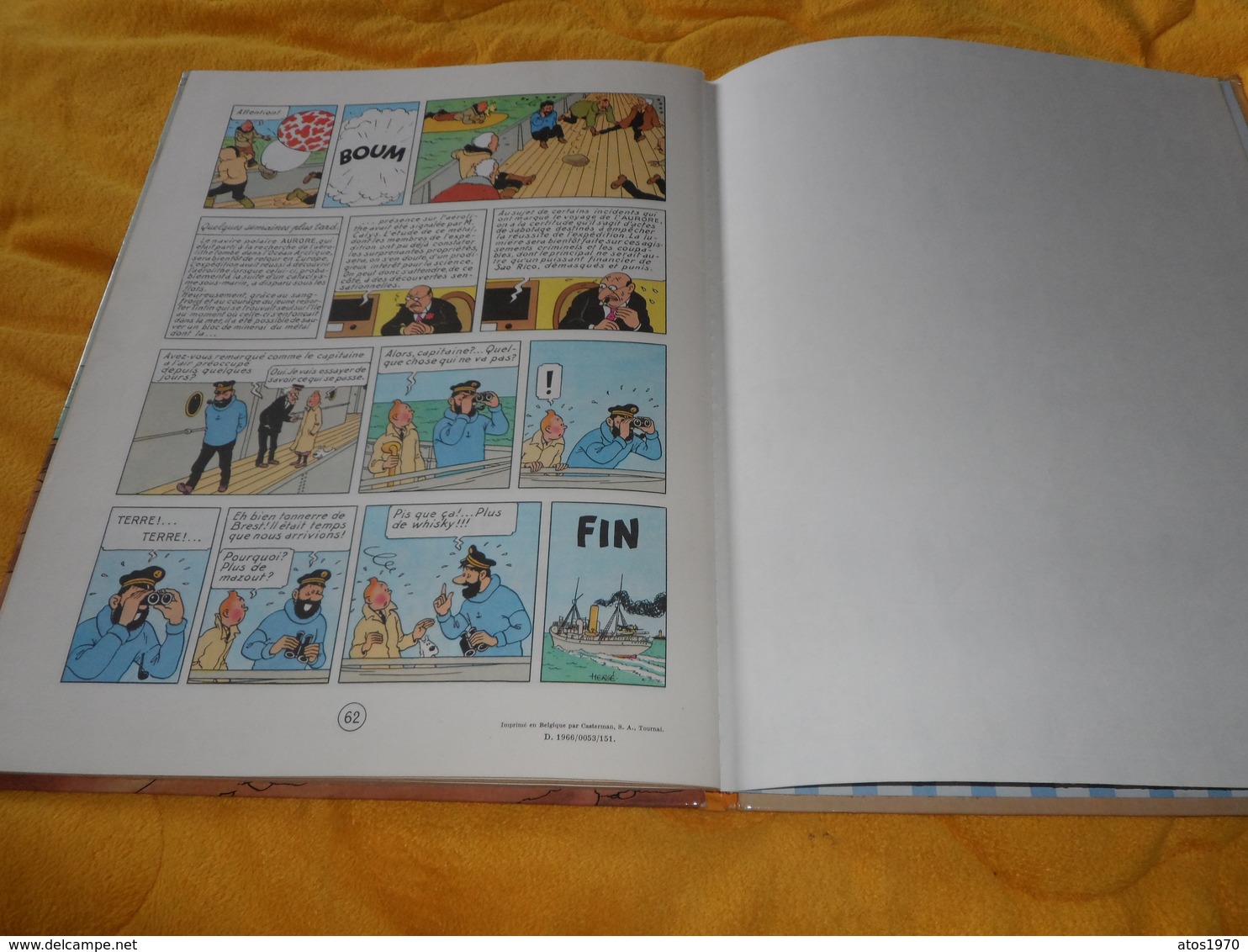 LIVRE BD HERGE LES AVENTURES DE TINTIN. L'ETOILE MYSTERIEUSE. CASTERMAN / EDITION 1966.