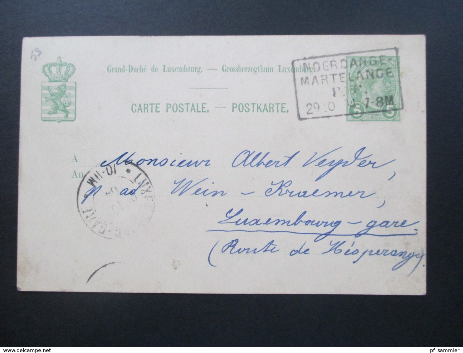 Luxemburg 44 Ganzsachen! 4x incomming Mail. Interessante Stempel. Ambulant / Rahmenstempel usw. ca. 1884 - 1926