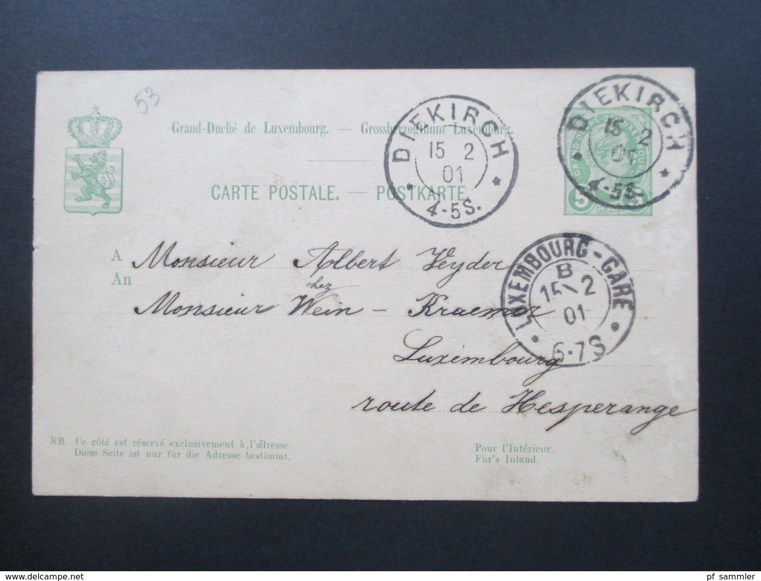 Luxemburg 44 Ganzsachen! 4x incomming Mail. Interessante Stempel. Ambulant / Rahmenstempel usw. ca. 1884 - 1926