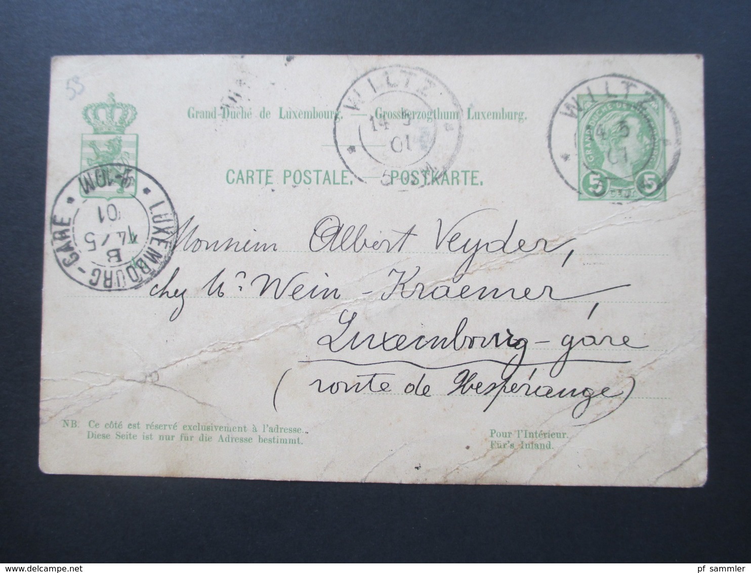 Luxemburg 44 Ganzsachen! 4x incomming Mail. Interessante Stempel. Ambulant / Rahmenstempel usw. ca. 1884 - 1926