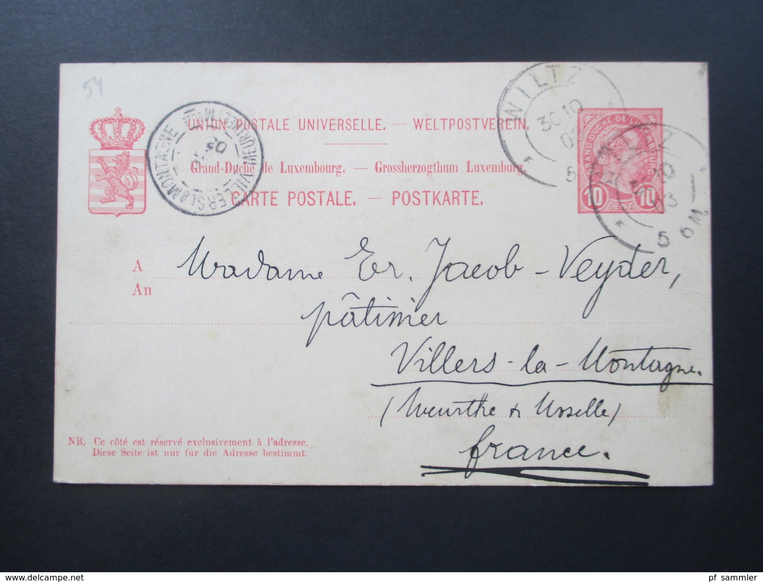 Luxemburg 44 Ganzsachen! 4x incomming Mail. Interessante Stempel. Ambulant / Rahmenstempel usw. ca. 1884 - 1926