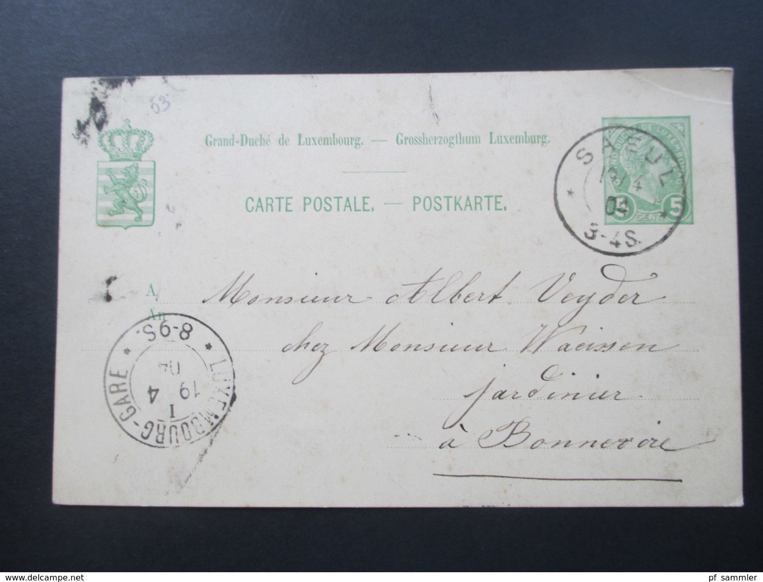 Luxemburg 44 Ganzsachen! 4x incomming Mail. Interessante Stempel. Ambulant / Rahmenstempel usw. ca. 1884 - 1926