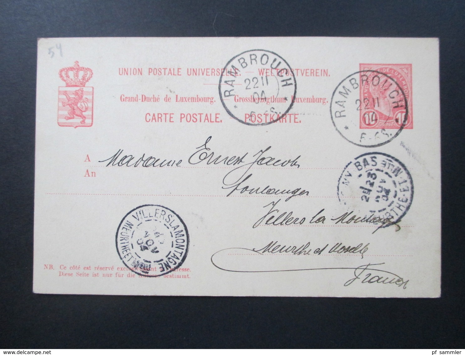 Luxemburg 44 Ganzsachen! 4x incomming Mail. Interessante Stempel. Ambulant / Rahmenstempel usw. ca. 1884 - 1926