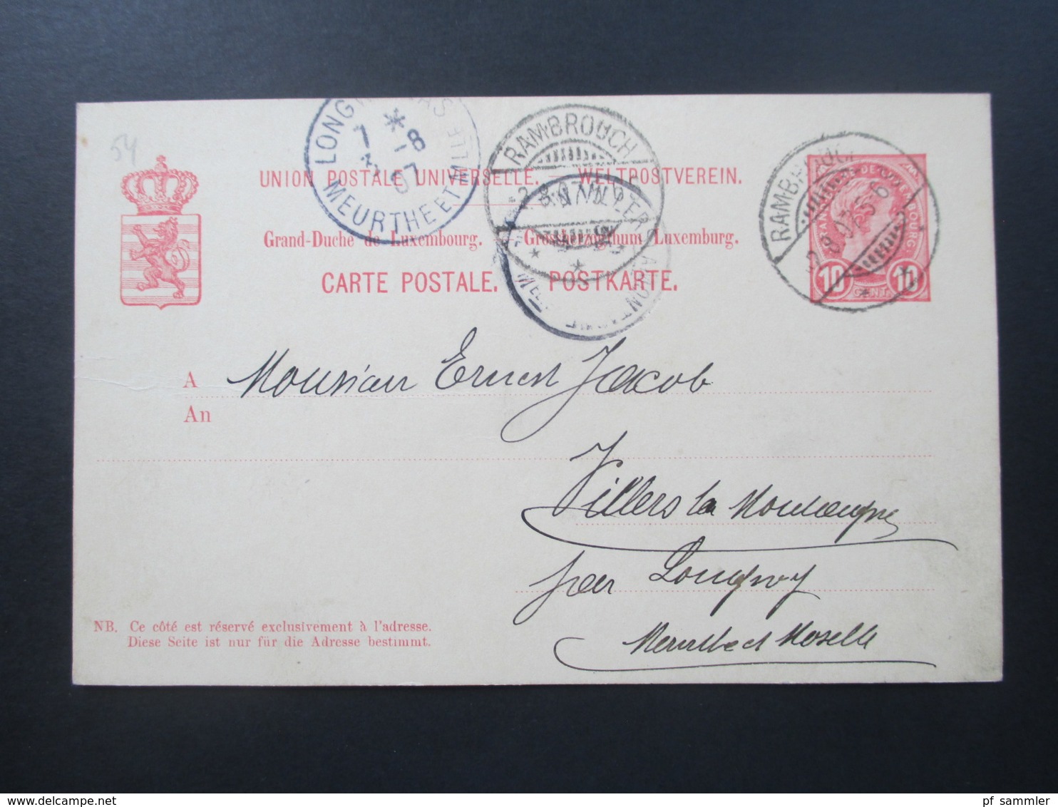 Luxemburg 44 Ganzsachen! 4x incomming Mail. Interessante Stempel. Ambulant / Rahmenstempel usw. ca. 1884 - 1926