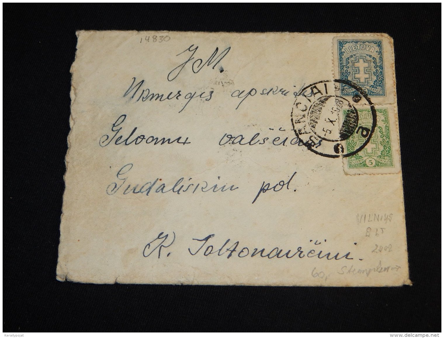 Lithuania 1928 Sanctai Cover__(L-14830) - Litauen