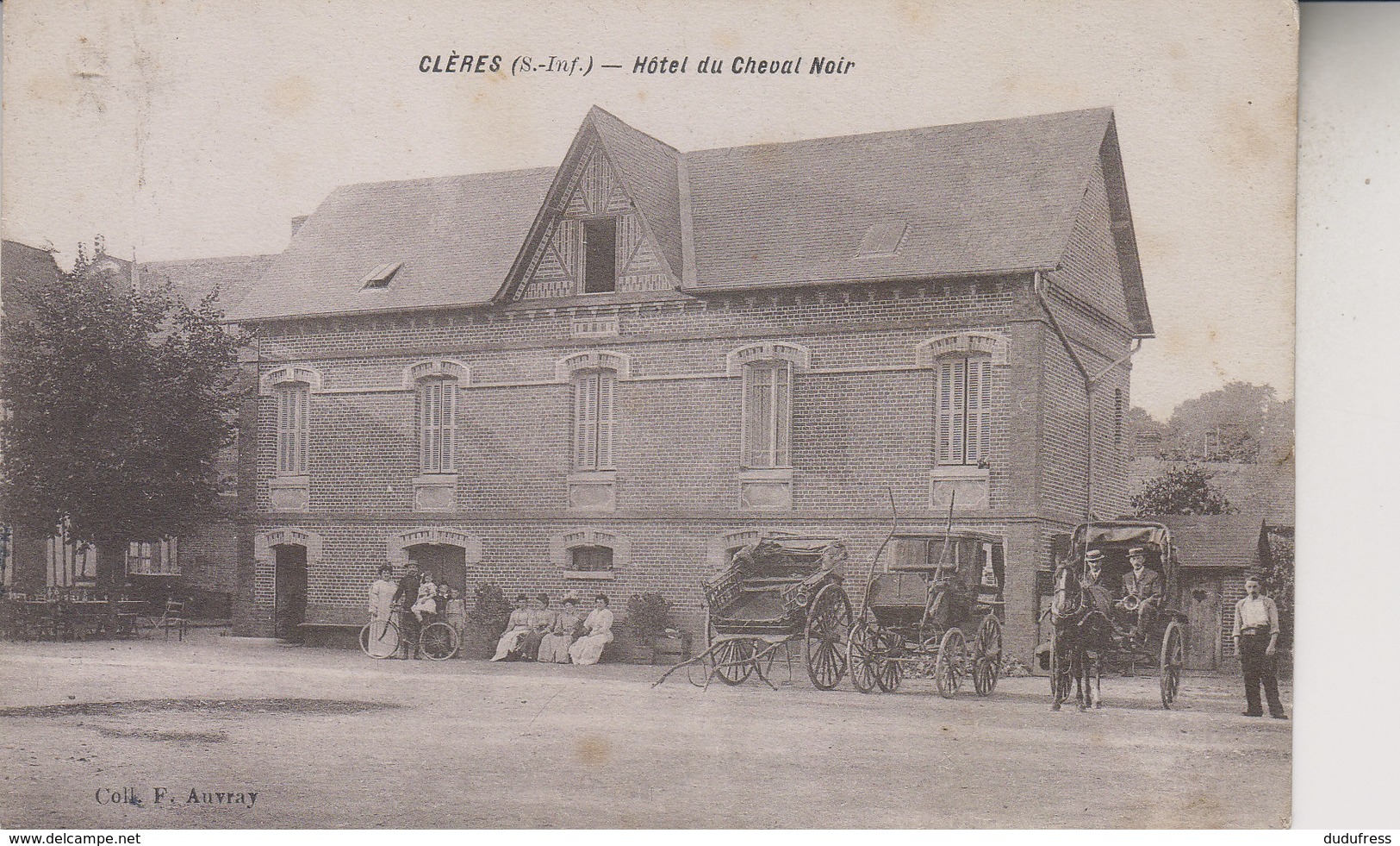 CLERES   HOTEL DU CHEVAL NOIR      CPA RARE - Clères