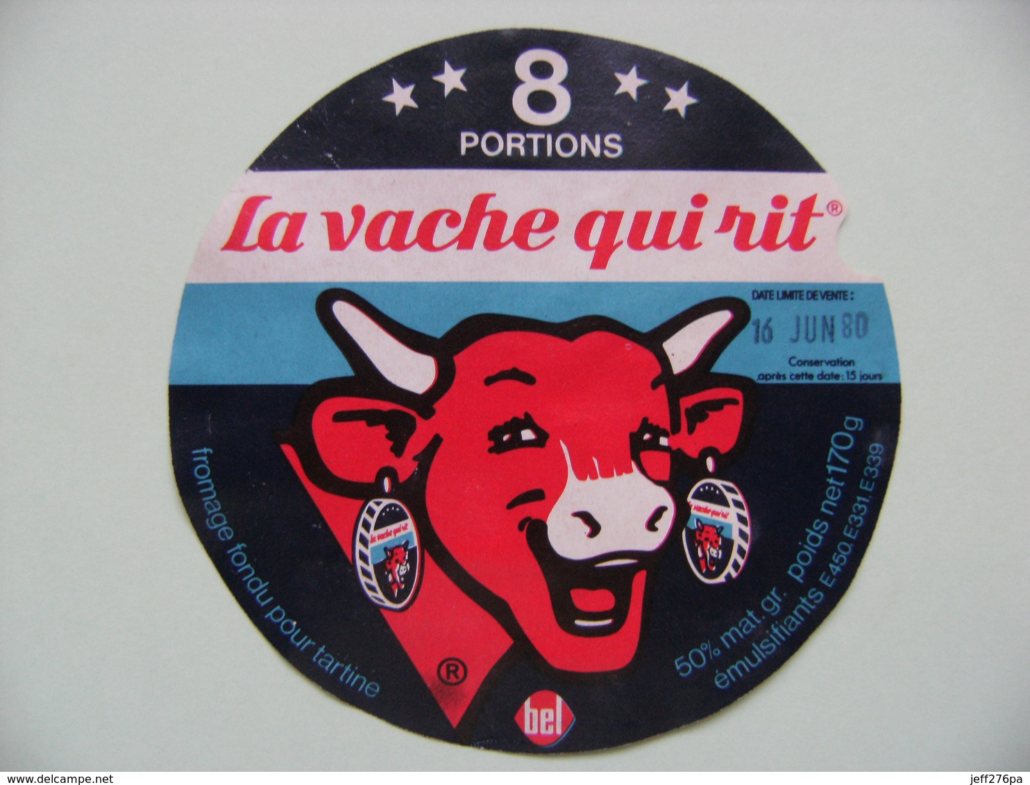 Etiquette Fromage Fondu - Vache Qui Rit - 8 Portions Bel Pub 170g  A Voir ! - Käse