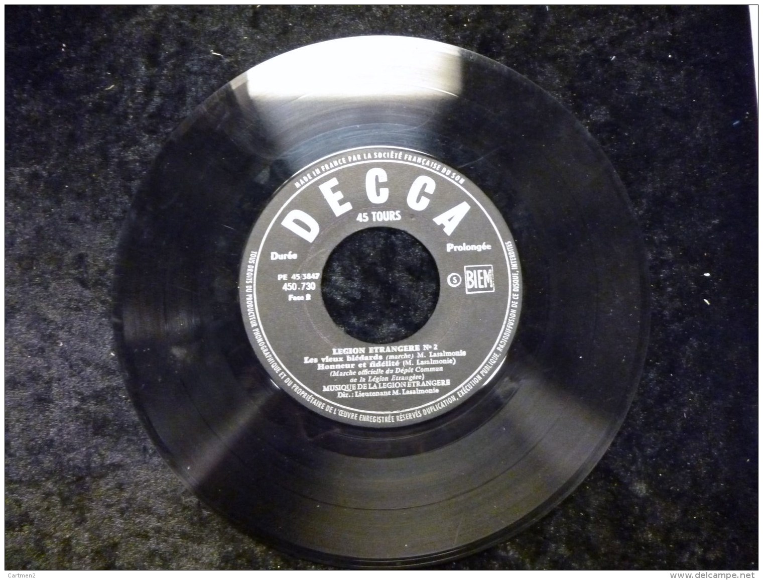 RARE DISQUE " LEGION ETRANGERE " 45 TOURS DECCA GUERRE LEGIONNAIRE LASALMONIE BON ETAT - Autres & Non Classés