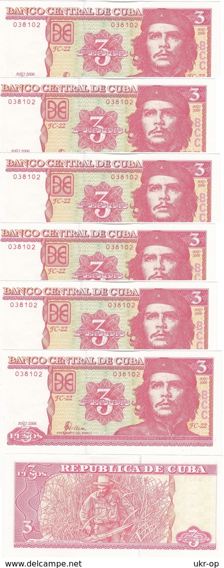 Cuba - 10 Pcs X 3 Pesos 2006 UNC Ukr-OP - Cuba