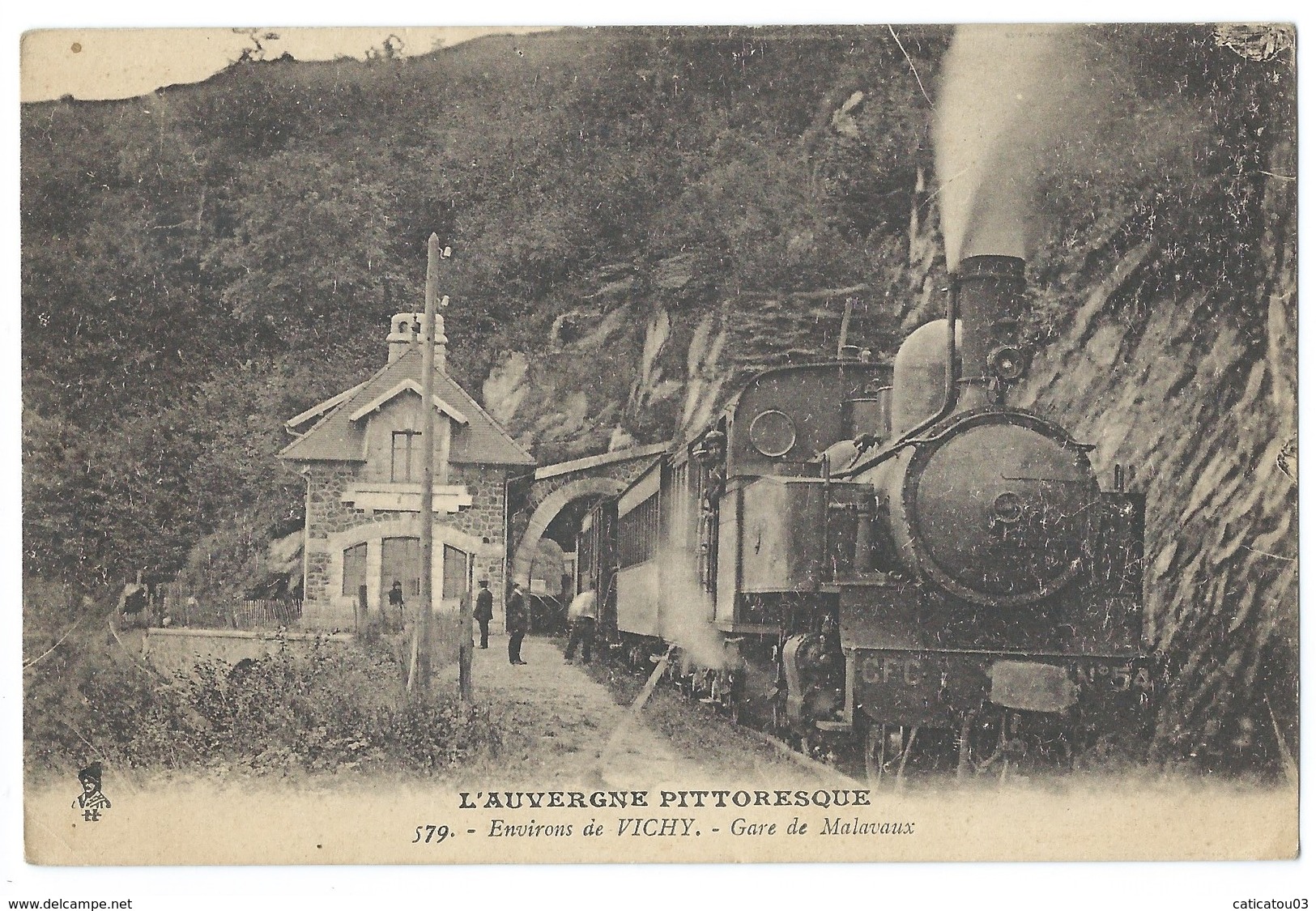 Environs De VICHY (Allier) Gare De Malavaux - Belle Animation - Train à Vapeur - Autres & Non Classés