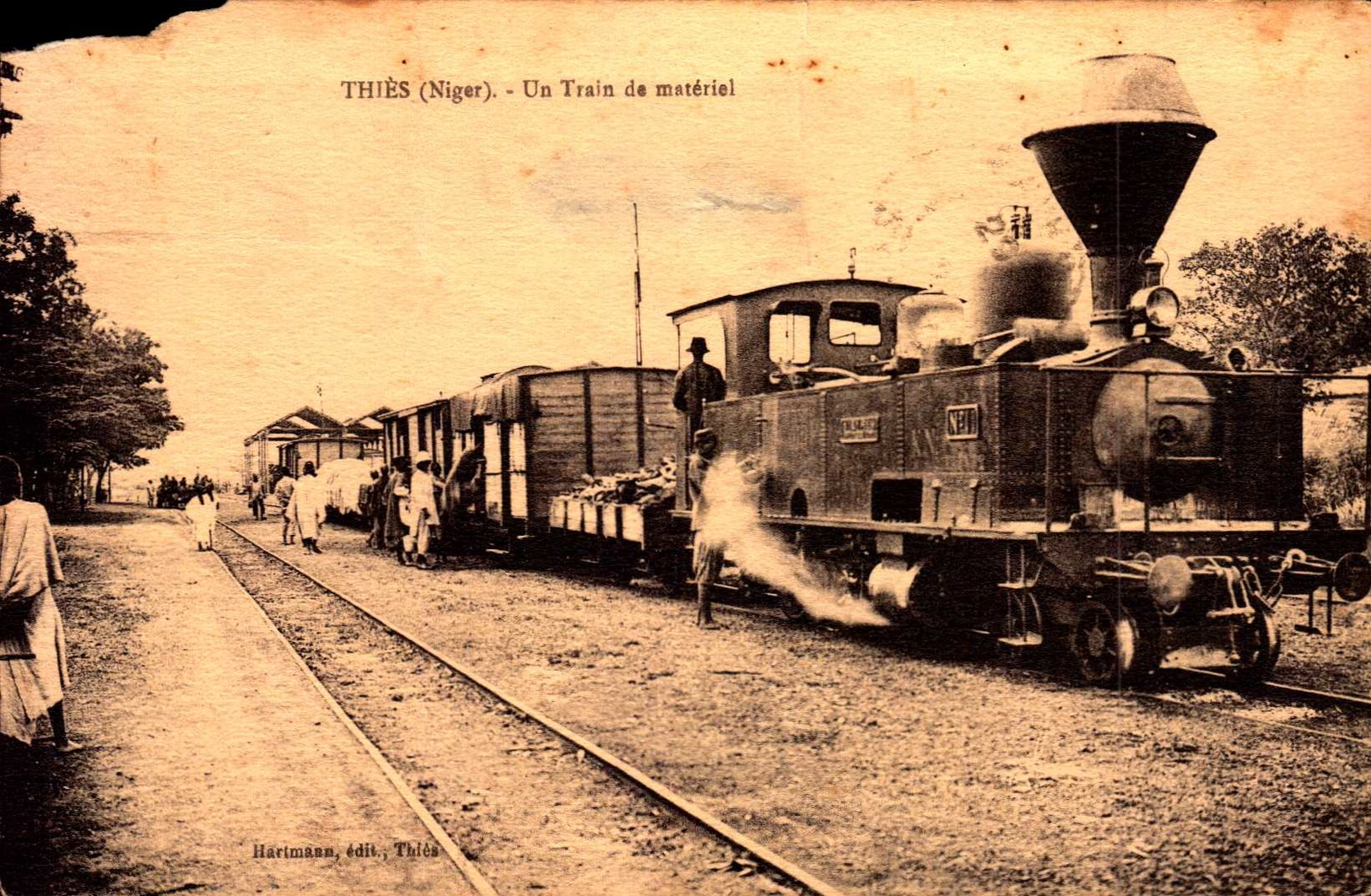 CPA - NIGER - Thiès - Un Train De Matériel - Niger