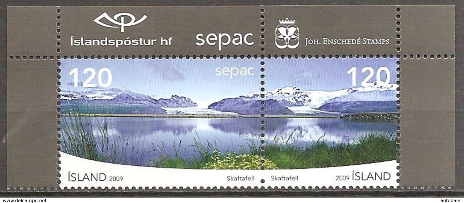 Island Iceland Islande 2009 Sepac Landscapes Landschaften Michel No. 1249-50 Pair Paar Mint Postfrisch Neuf MNH ** - Unused Stamps