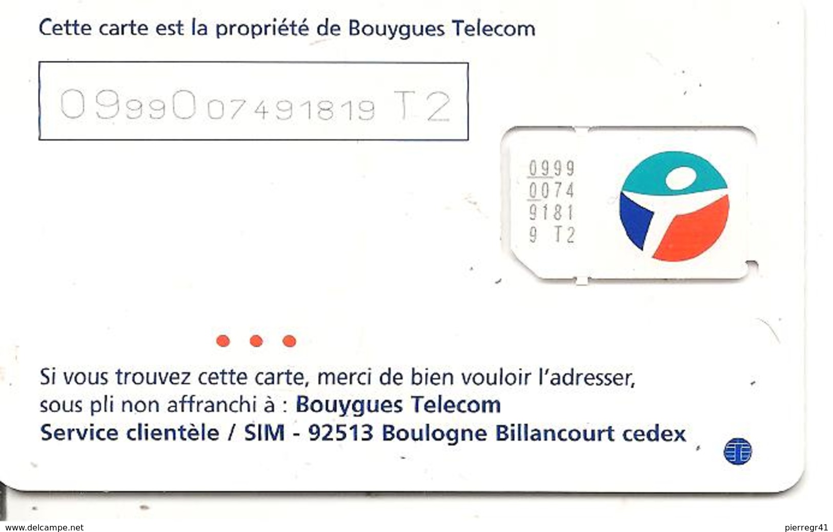 CARTE-µ-GSM-PUCE K-BOUYGUES--PUCE NON DETACHEE-GARANTIE-NEUVE-TBE - Mobicartes (GSM/SIM)